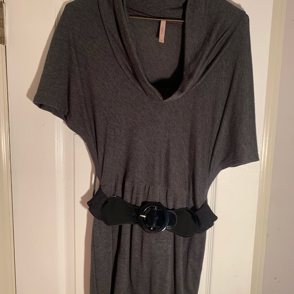 The gray dress